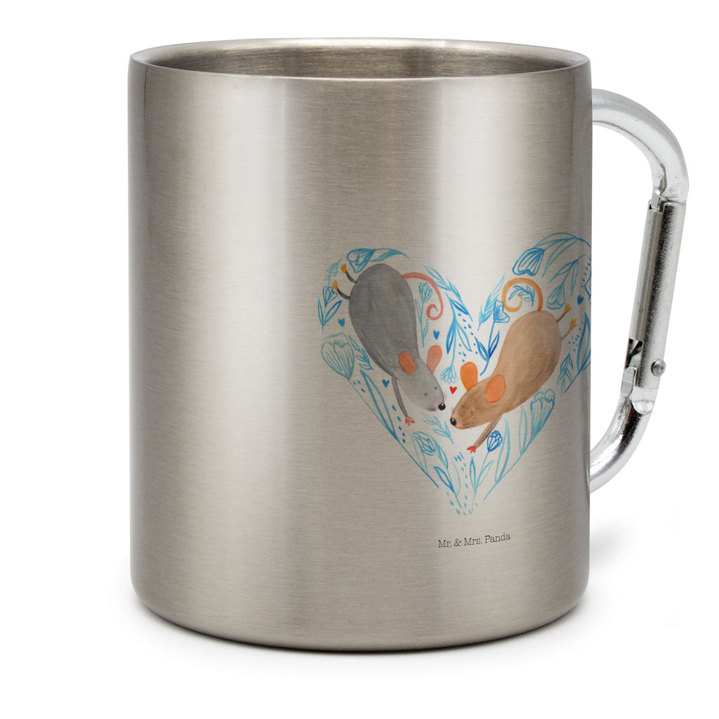 Edelstahlbecher Mäuse Herz Edelstahltasse, Karabiner, Edelstahlbecher, Outdoor, Camping, Tasse, Becher, Liebe, Partner, Freund, Freundin, Ehemann, Ehefrau, Heiraten, Verlobung, Heiratsantrag, Liebesgeschenk, Jahrestag, Hocheitstag, Maus, Mäuse, Liebesbotschaft, Liebesbeweis, Hochzeit, Lieblingsmensch, Gemeinsamkeit, Love, Geschenk für zwei