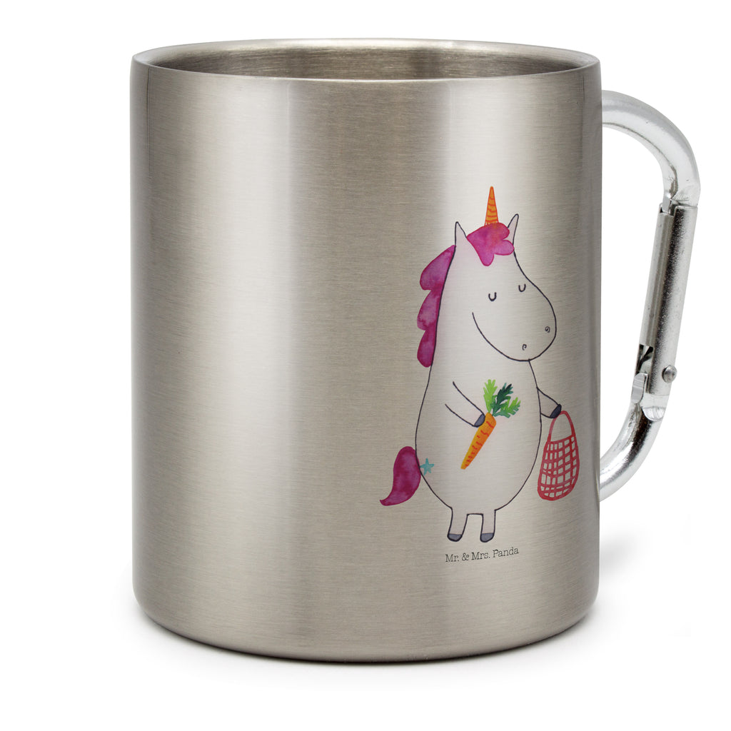Edelstahlbecher Einhorn Vegan Edelstahltasse, Karabiner, Edelstahlbecher, Outdoor, Camping, Tasse, Becher, Einhorn, Einhörner, Einhorn Deko, Pegasus, Unicorn, vegan, Gesund leben, Vegetariar, Rohkost, Gesund essen, Veganismus, Veganer