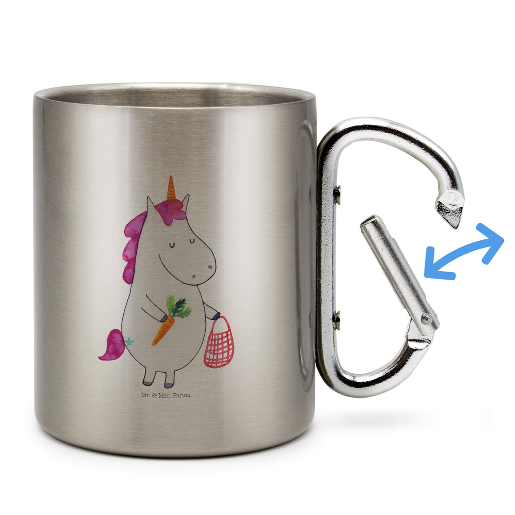 Edelstahlbecher Einhorn Vegan Edelstahltasse, Karabiner, Edelstahlbecher, Outdoor, Camping, Tasse, Becher, Einhorn, Einhörner, Einhorn Deko, Pegasus, Unicorn, vegan, Gesund leben, Vegetariar, Rohkost, Gesund essen, Veganismus, Veganer