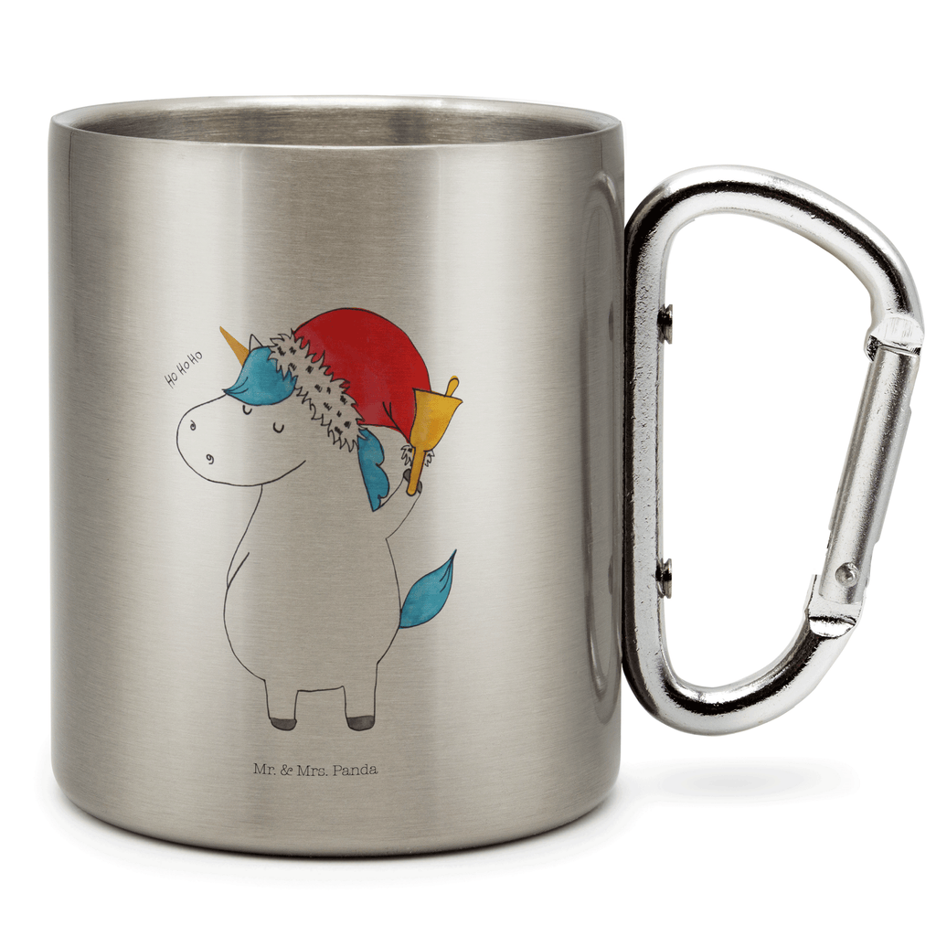 Edelstahlbecher Einhorn Weihnachtsmann Edelstahltasse, Karabiner, Edelstahlbecher, Outdoor, Camping, Tasse, Becher, Einhorn, Einhörner, Einhorn Deko, Pegasus, Unicorn, Gin, Schokolade, Schoki, Weihnachten, Weihnachtsmann, Nikolaus, Wunschzettel, Wunschliste, Feenstaub