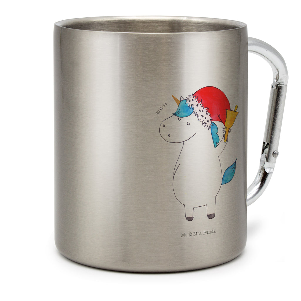 Edelstahlbecher Einhorn Weihnachtsmann Edelstahltasse, Karabiner, Edelstahlbecher, Outdoor, Camping, Tasse, Becher, Einhorn, Einhörner, Einhorn Deko, Pegasus, Unicorn, Gin, Schokolade, Schoki, Weihnachten, Weihnachtsmann, Nikolaus, Wunschzettel, Wunschliste, Feenstaub