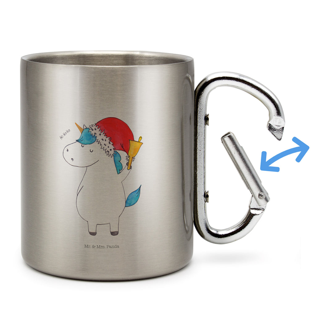 Edelstahlbecher Einhorn Weihnachtsmann Edelstahltasse, Karabiner, Edelstahlbecher, Outdoor, Camping, Tasse, Becher, Einhorn, Einhörner, Einhorn Deko, Pegasus, Unicorn, Gin, Schokolade, Schoki, Weihnachten, Weihnachtsmann, Nikolaus, Wunschzettel, Wunschliste, Feenstaub