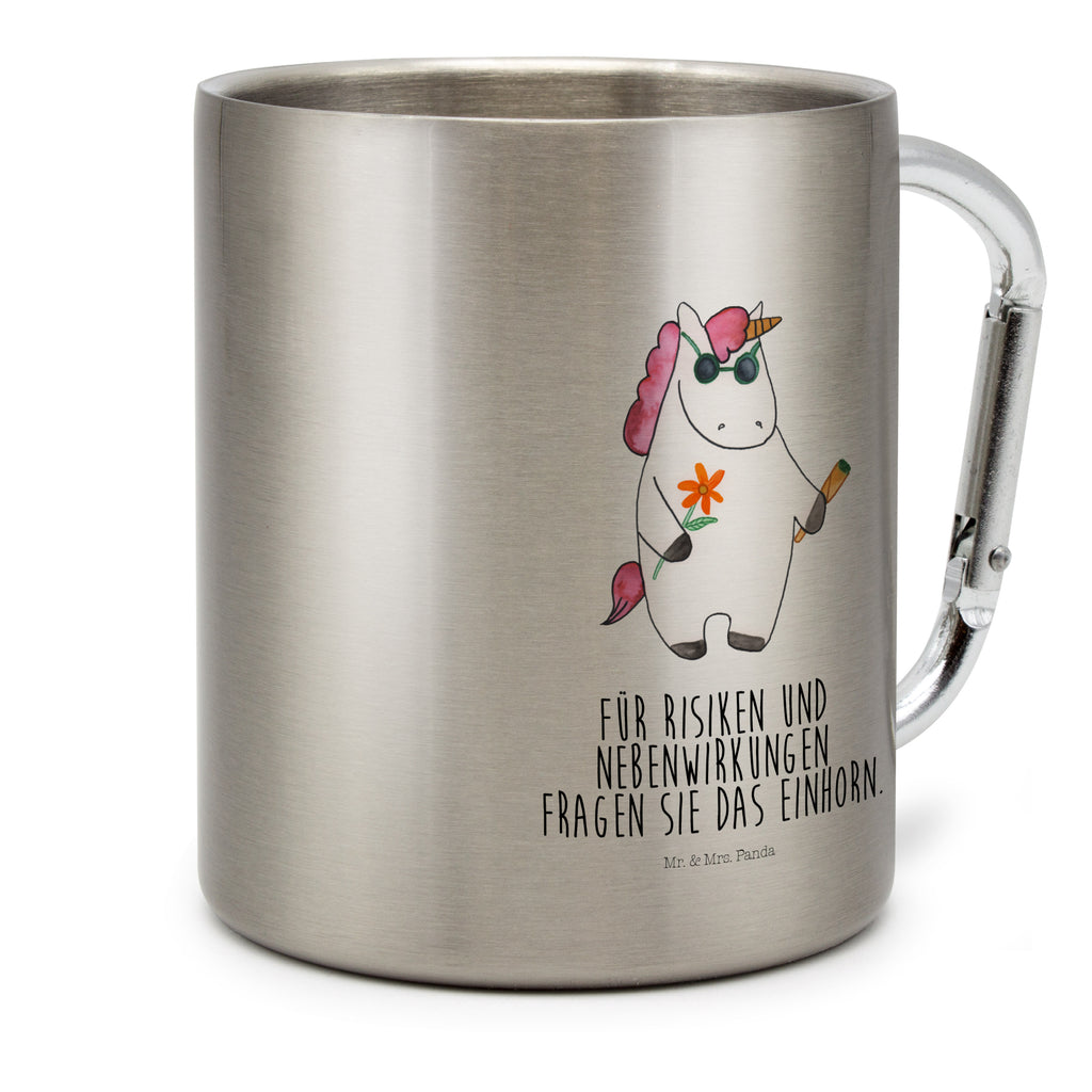 Edelstahlbecher Einhorn Woodstock Edelstahltasse, Karabiner, Edelstahlbecher, Outdoor, Camping, Tasse, Becher, Einhorn, Einhörner, Einhorn Deko, Pegasus, Unicorn, Kiffen, Joint, Zigarette, Alkohol, Party, Spaß. lustig, witzig, Woodstock