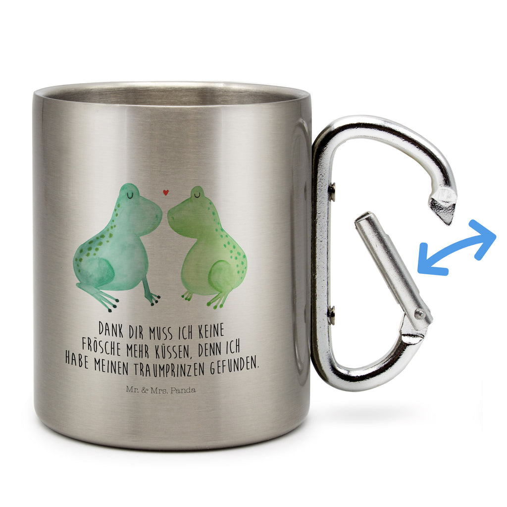 Edelstahlbecher Frosch Liebe Edelstahltasse, Karabiner, Edelstahlbecher, Outdoor, Camping, Tasse, Becher, Liebe, Partner, Freund, Freundin, Ehemann, Ehefrau, Heiraten, Verlobung, Heiratsantrag, Liebesgeschenk, Jahrestag, Hocheitstag, Verliebt, Verlobt, Verheiratet, Geschenk Freundin, Geschenk Freund, Liebesbeweis, Hochzeitstag, Geschenk Hochzeit, Frosch, Frösche, Froschkönig, Fröschchen