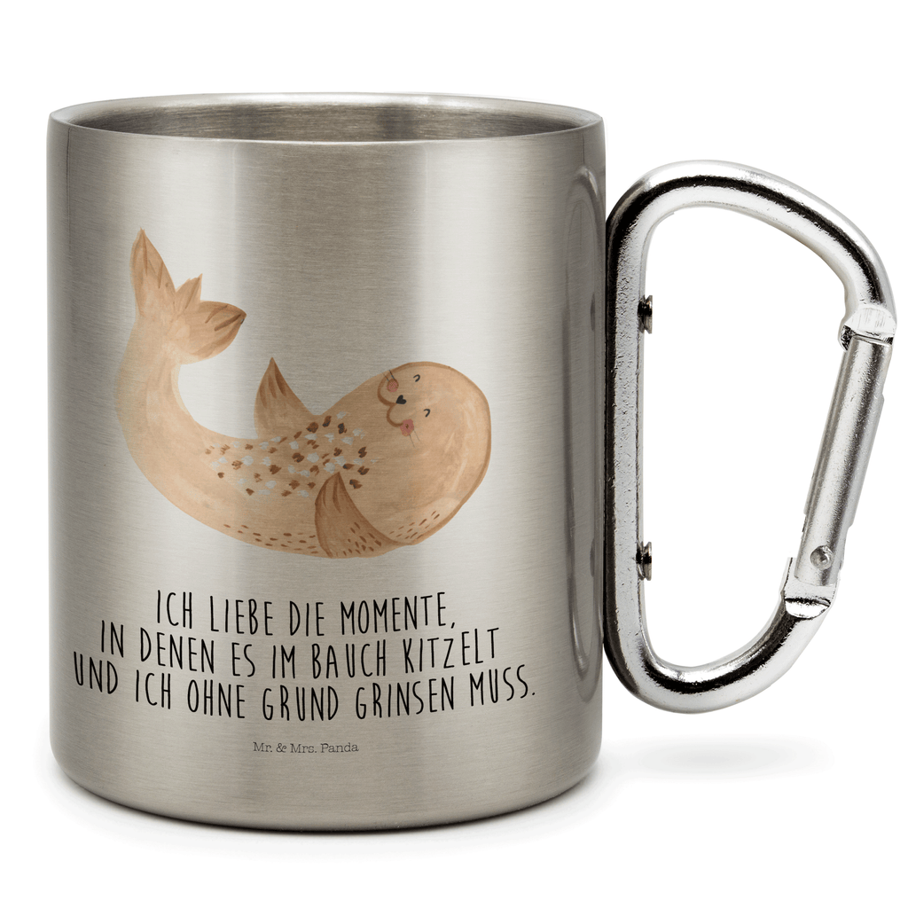 Edelstahlbecher Lebkuchenhaus Edelstahltasse, Karabiner, Edelstahlbecher, Outdoor, Camping, Tasse, Becher, Winter, Weihnachten, Weihnachtsdeko, Nikolaus, Advent, Heiligabend, Wintermotiv