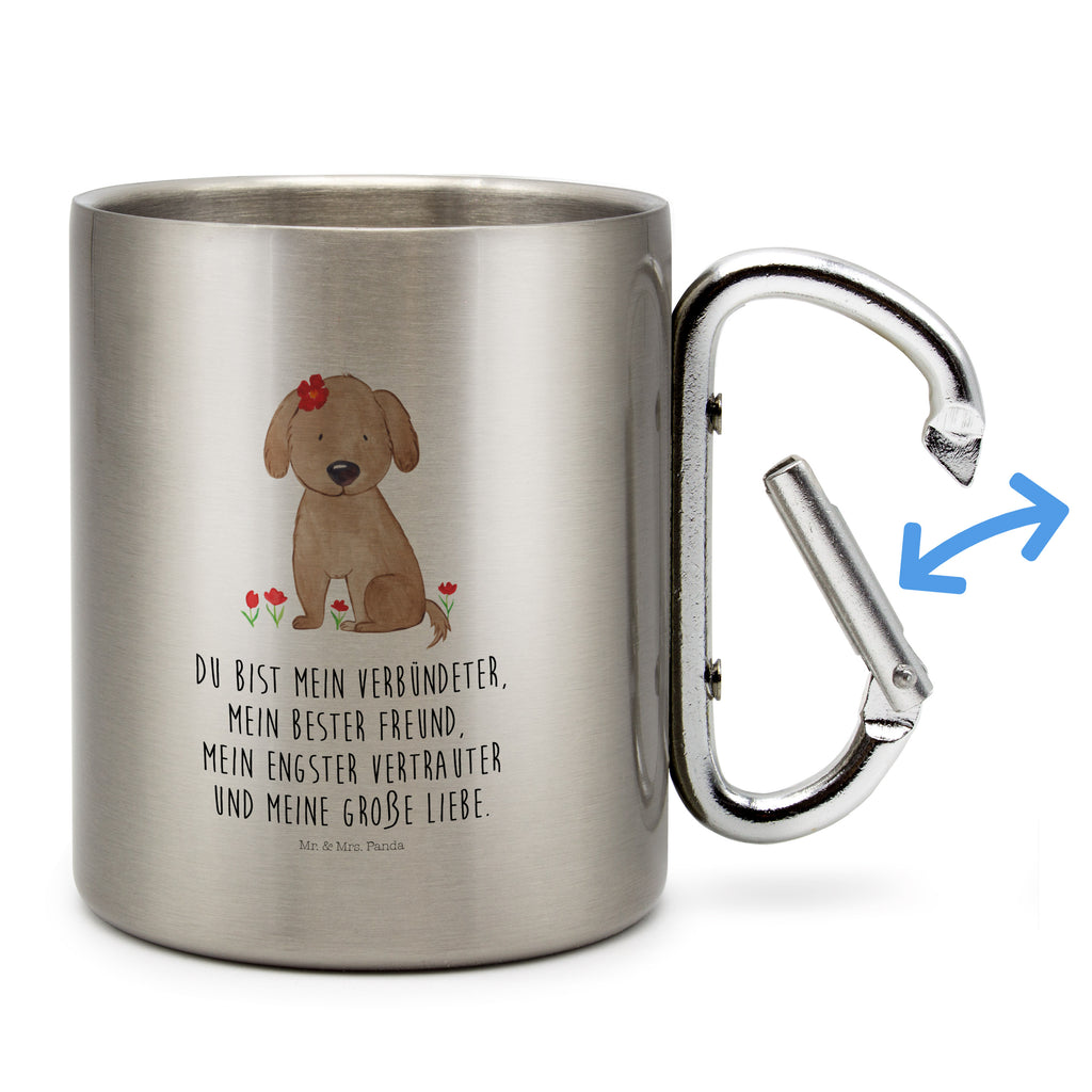 Edelstahlbecher Hund Hundedame Edelstahltasse, Karabiner, Edelstahlbecher, Outdoor, Camping, Tasse, Becher, Hund, Hundemotiv, Haustier, Hunderasse, Tierliebhaber, Hundebesitzer, Sprüche, Hunde, Hundeliebe, Hundeglück, Liebe, Frauchen