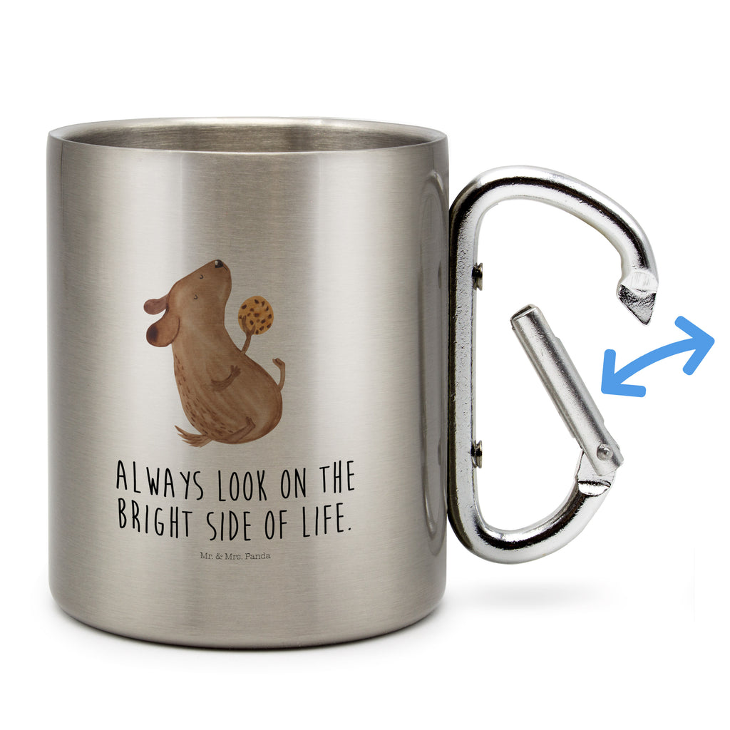 Edelstahlbecher Hund Keks Edelstahltasse, Karabiner, Edelstahlbecher, Outdoor, Camping, Tasse, Becher, Hund, Hundemotiv, Haustier, Hunderasse, Tierliebhaber, Hundebesitzer, Sprüche, Hundekekse, Leckerli, Hundeleckerli, Hundesnacks