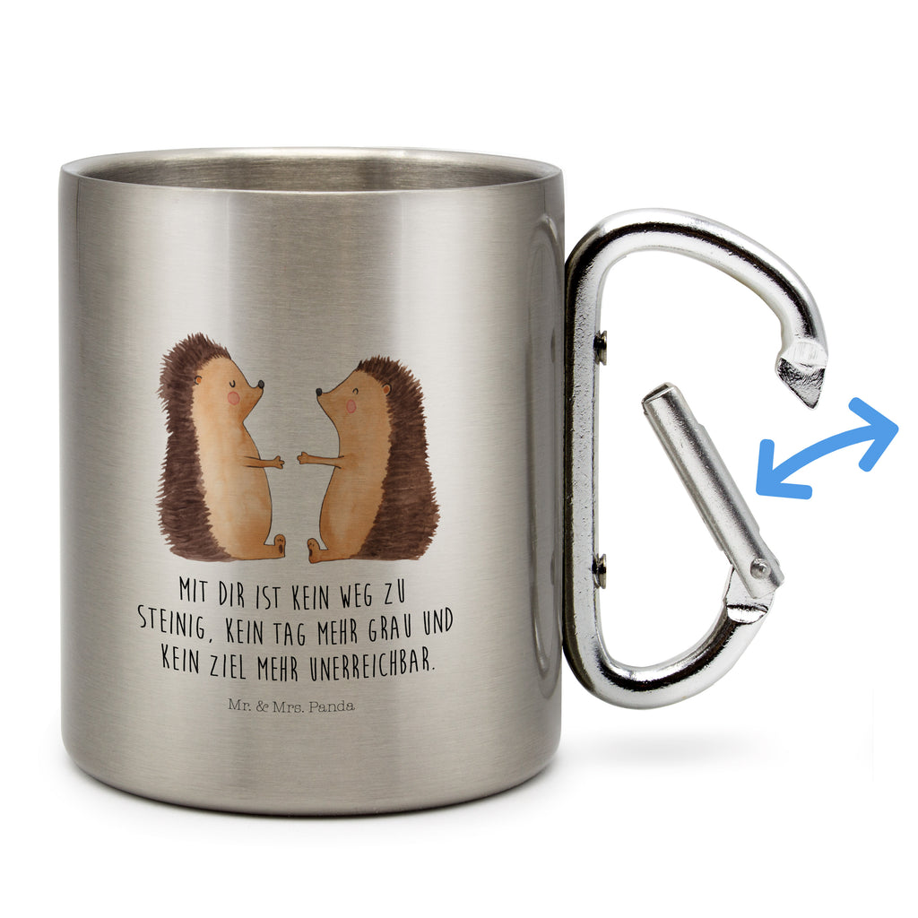 Edelstahlbecher Igel Liebe Edelstahltasse, Karabiner, Edelstahlbecher, Outdoor, Camping, Tasse, Becher, Liebe, Partner, Freund, Freundin, Ehemann, Ehefrau, Heiraten, Verlobung, Heiratsantrag, Liebesgeschenk, Jahrestag, Hocheitstag, Verliebt, Verlobt, Verheiratet, Geschenk, Liebesbeweis, Hochzeitstag, Hochzeit, Igel