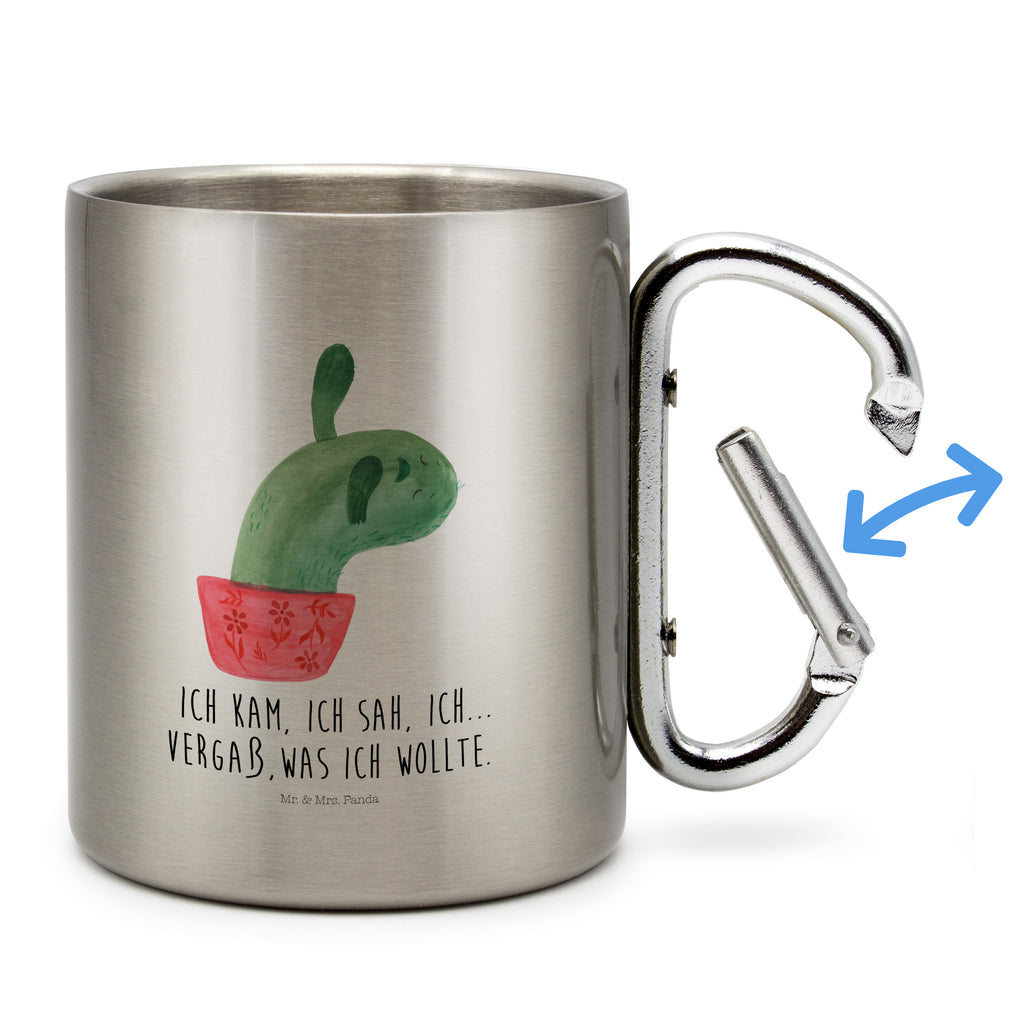 Edelstahlbecher Kaktus Mamamia Edelstahltasse, Karabiner, Edelstahlbecher, Outdoor, Camping, Tasse, Becher, Kaktus, Kakteen, Kaktusliebe, Ärger, Büro, Büroalltag, Schule, Motivation, Quote