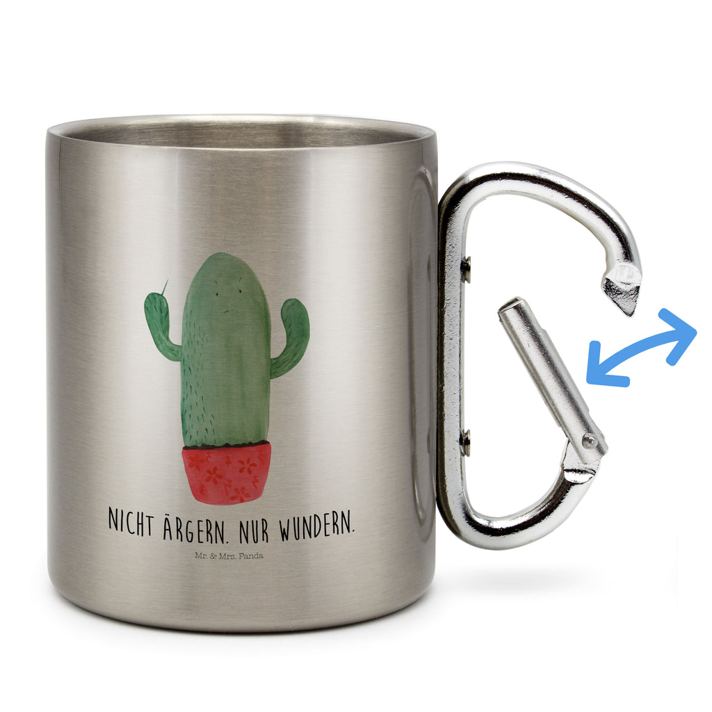 Edelstahlbecher Kaktus wütend Edelstahltasse, Karabiner, Edelstahlbecher, Outdoor, Camping, Tasse, Becher, Kaktus, Kakteen, ärgern, Büro, Schule, Büroalltag, Chefin, Kollege, Kollegin, wütend