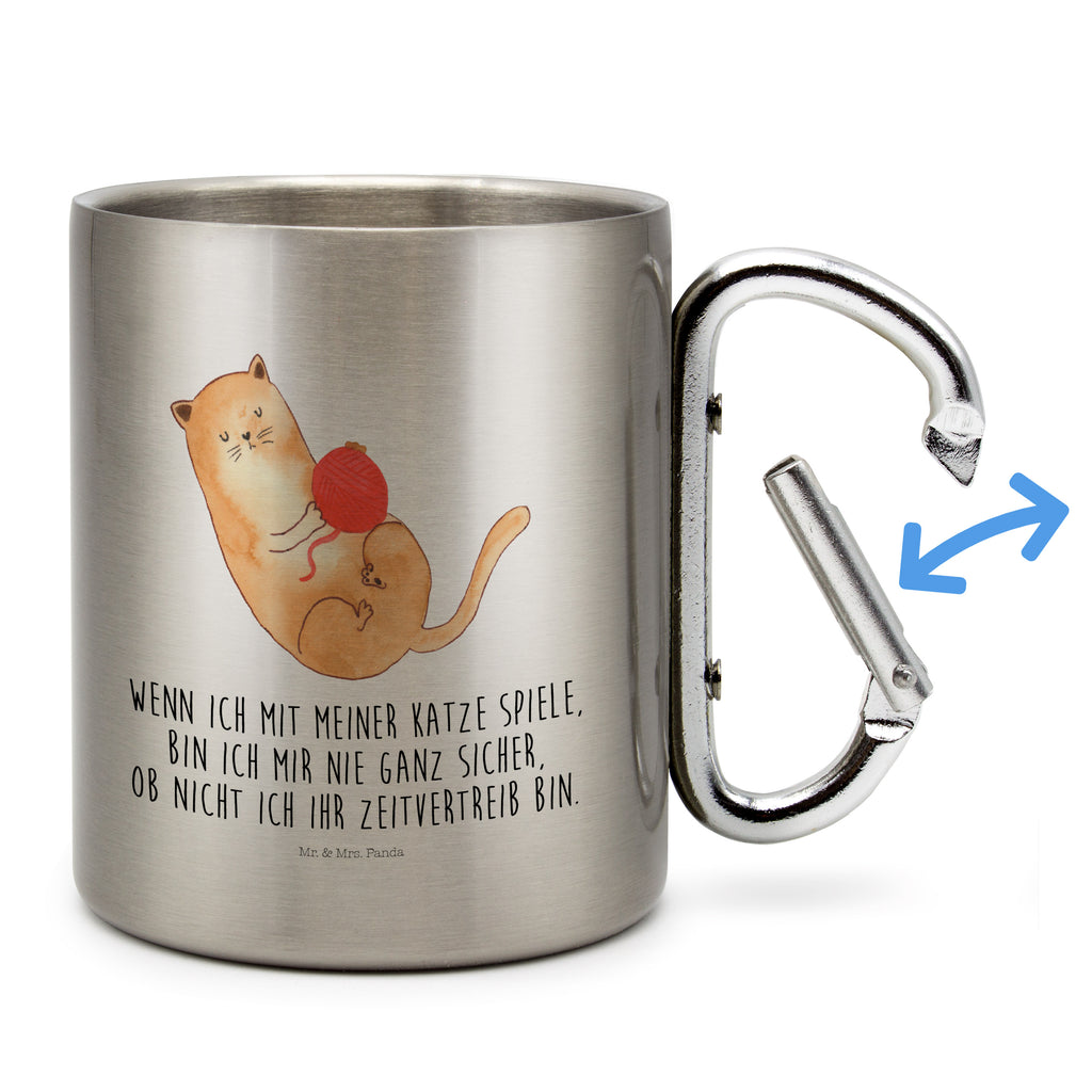 Edelstahlbecher Katzen Wollknäul Edelstahltasse, Karabiner, Edelstahlbecher, Outdoor, Camping, Tasse, Becher, Katze, Katzenmotiv, Katzenfan, Katzendeko, Katzenfreund, Katzenliebhaber, Katzenprodukte, Katzenartikel, Katzenaccessoires, Katzensouvenirs, Katzenliebhaberprodukte, Katzenmotive, Katzen, Kater, Mietze, Cat, Cats, Katzenhalter, Katzenbesitzerin, Haustier, Wollknäuel, Wolle, Spielen, Spiel, verspielt