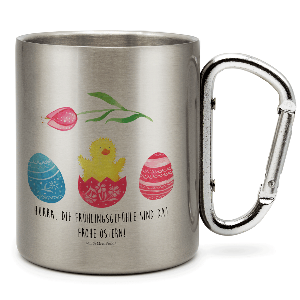Edelstahlbecher Küken geschlüpft Edelstahltasse, Karabiner, Edelstahlbecher, Outdoor, Camping, Tasse, Becher, Ostern, Osterhase, Ostergeschenke, Osternest, Osterdeko, Geschenk zu Ostern, Küken, Osterei, Ostereier, Ei, Frühlingsgefühle, Freude, Grüße, liebe Grüße, Frohe Ostern, Ostergrüße