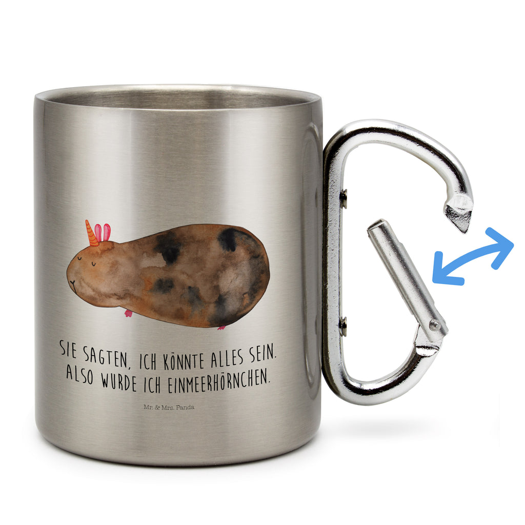 Edelstahlbecher Meerhörnchen Edelstahltasse, Karabiner, Edelstahlbecher, Outdoor, Camping, Tasse, Becher, Einhorn, Einhörner, Einhorn Deko, Pegasus, Unicorn, Meerhörnchen, Meericorn, Meerschwein, Meerschweinchen