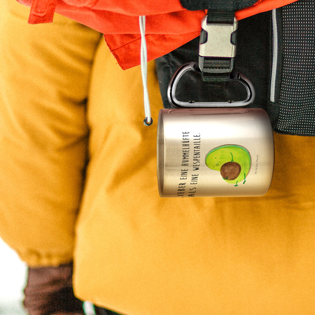 Edelstahlbecher Avocado pfeift Edelstahltasse, Karabiner, Edelstahlbecher, Outdoor, Camping, Tasse, Becher, Avocado, Veggie, Vegan, Gesund, Diät, Abnehmen, Ernährung, dick sein, Pummelfee