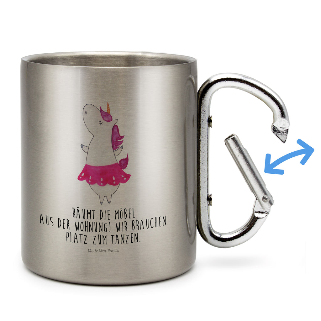 Edelstahlbecher Einhorn Ballerina Edelstahltasse, Karabiner, Edelstahlbecher, Outdoor, Camping, Tasse, Becher, Einhorn, Einhörner, Einhorn Deko, Pegasus, Unicorn, Tanzen, Ballerina, Party, Wohnung, Spaß, Feiern, Geburtstag, Tänzerin, Lebenslust, Lebensfreude