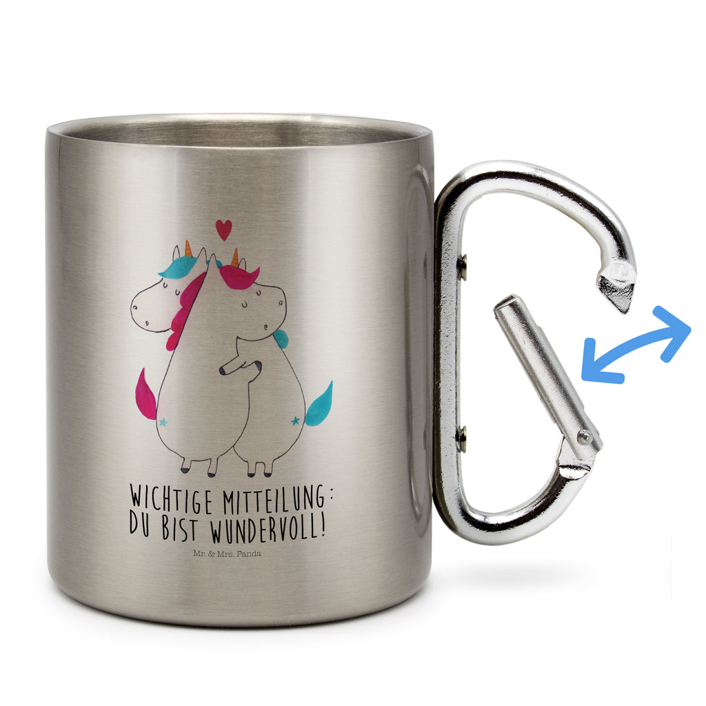 Edelstahlbecher Einhorn Mitteilung Edelstahltasse, Karabiner, Edelstahlbecher, Outdoor, Camping, Tasse, Becher, Einhorn, Einhörner, Einhorn Deko, Pegasus, Unicorn, Valentinstag, Valentine, Liebe, Geschenk, Partner, Ehe, lustig, witzig, Spruch