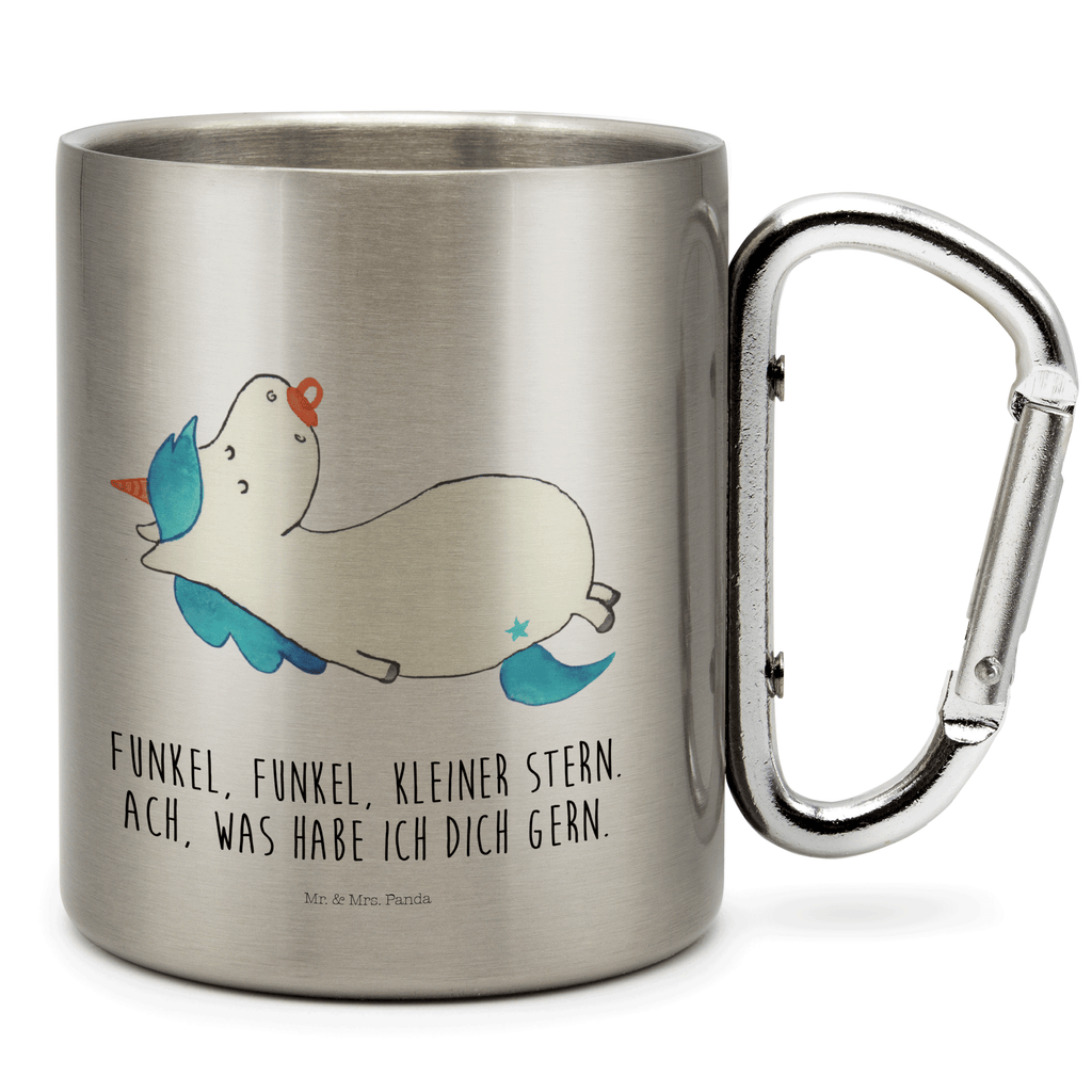 Edelstahlbecher Einhorn Schnullie Edelstahltasse, Karabiner, Edelstahlbecher, Outdoor, Camping, Tasse, Becher, Einhorn, Einhörner, Einhorn Deko, Pegasus, Unicorn, Baby, Kleinkind, Geburt, Geburtstag, Säugling, Schnuller, Geschenk Geburt, Mutter, Mama