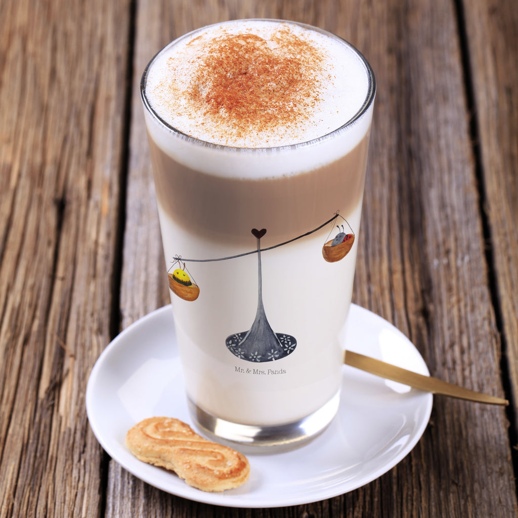 Glas Sternzeichen Waage Cappuccino Glas, Glas, Cappuccino Tasse, Latte Macchiato, Tierkreiszeichen, Sternzeichen, Horoskop, Astrologie, Aszendent, Waage, Waage Geschenk, Waage Sternzeichen, Geschenk Oktober, Geschenk September, Geburtstag Oktober, Geburtstag September, Gleichgewicht, Marienkäfer, Hummel, Biene