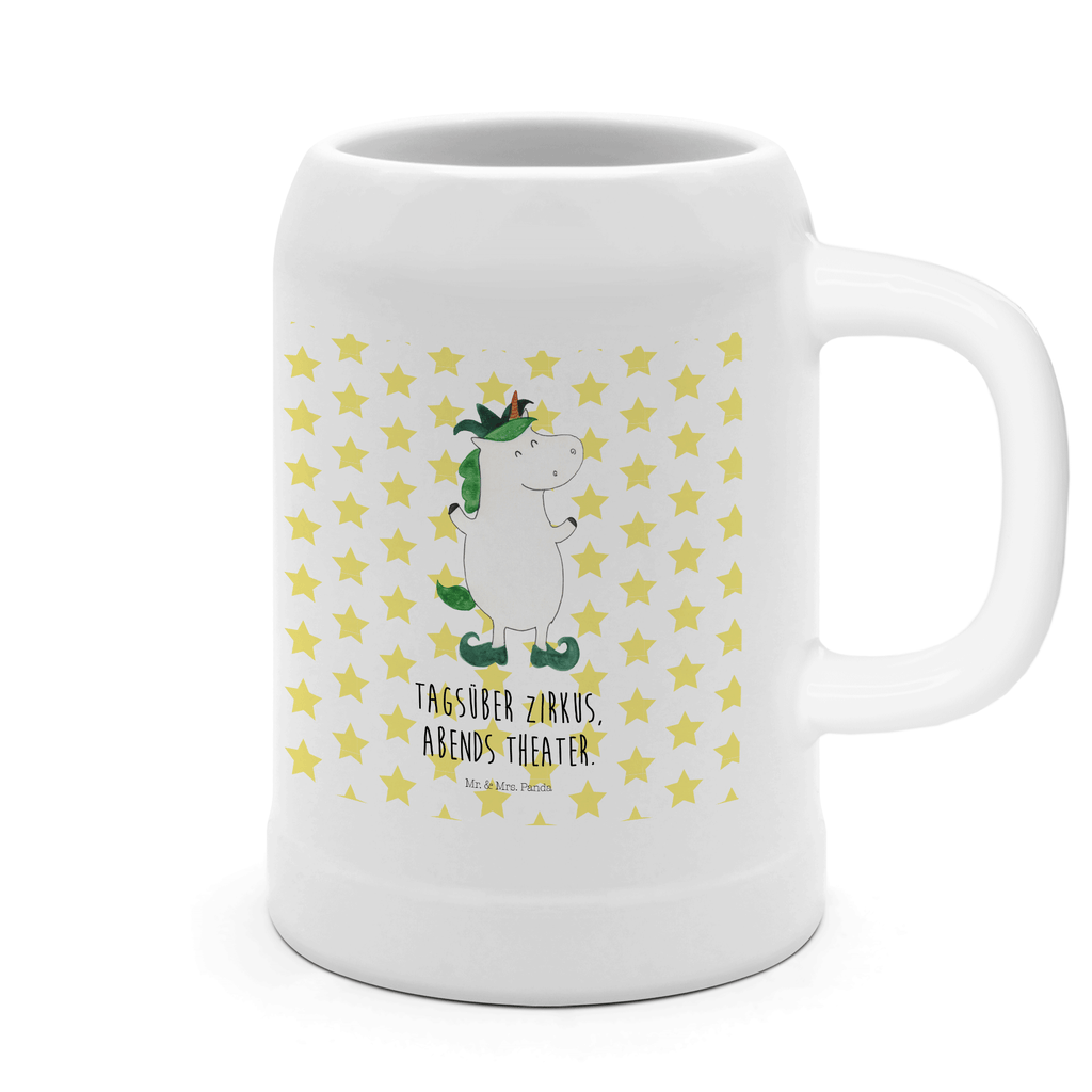 Bierkrug Einhorn Joker Bierkrug, Bierkrüge, Bierkrug Steingut, Steinkrüge, 0, 5 l, 500ml, Krug, Einhorn, Einhörner, Einhorn Deko, Pegasus, Unicorn, Hofnarr, Kasper, Gaukler, Mittelalter