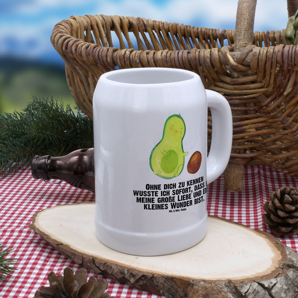 Bierkrug Avocado rollt Kern Bierkrug, Bierkrüge, Bierkrug Steingut, Steinkrüge, 0, 5 l, 500ml, Krug, Avocado, Veggie, Vegan, Gesund, Avocados, Schwanger, Geburt, Geburtstag, Säugling, Kind, erstes Kind, zur Geburt, Schwangerschaft, Babyparty, Baby, große Liebe, Liebe, Love