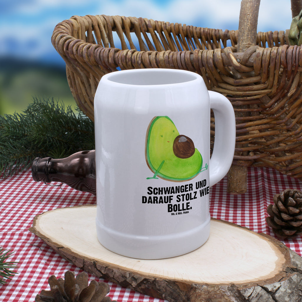 Bierkrug Avocado schwanger Bierkrug, Bierkrüge, Bierkrug Steingut, Steinkrüge, 0, 5 l, 500ml, Krug, Avocado, Veggie, Vegan, Gesund, schwanger, Schwangerschaft, Babyparty, Babyshower