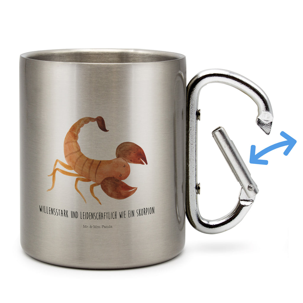 Edelstahlbecher Sternzeichen Skorpion Edelstahltasse, Karabiner, Edelstahlbecher, Outdoor, Camping, Tasse, Becher, Tierkreiszeichen, Sternzeichen, Horoskop, Astrologie, Aszendent, Skorpione, Skorpion Geschenk, Skorpion Sternzeichen, Geschenk Oktober, Geschenk November, Geburtstag Oktober, Geburtstag November
