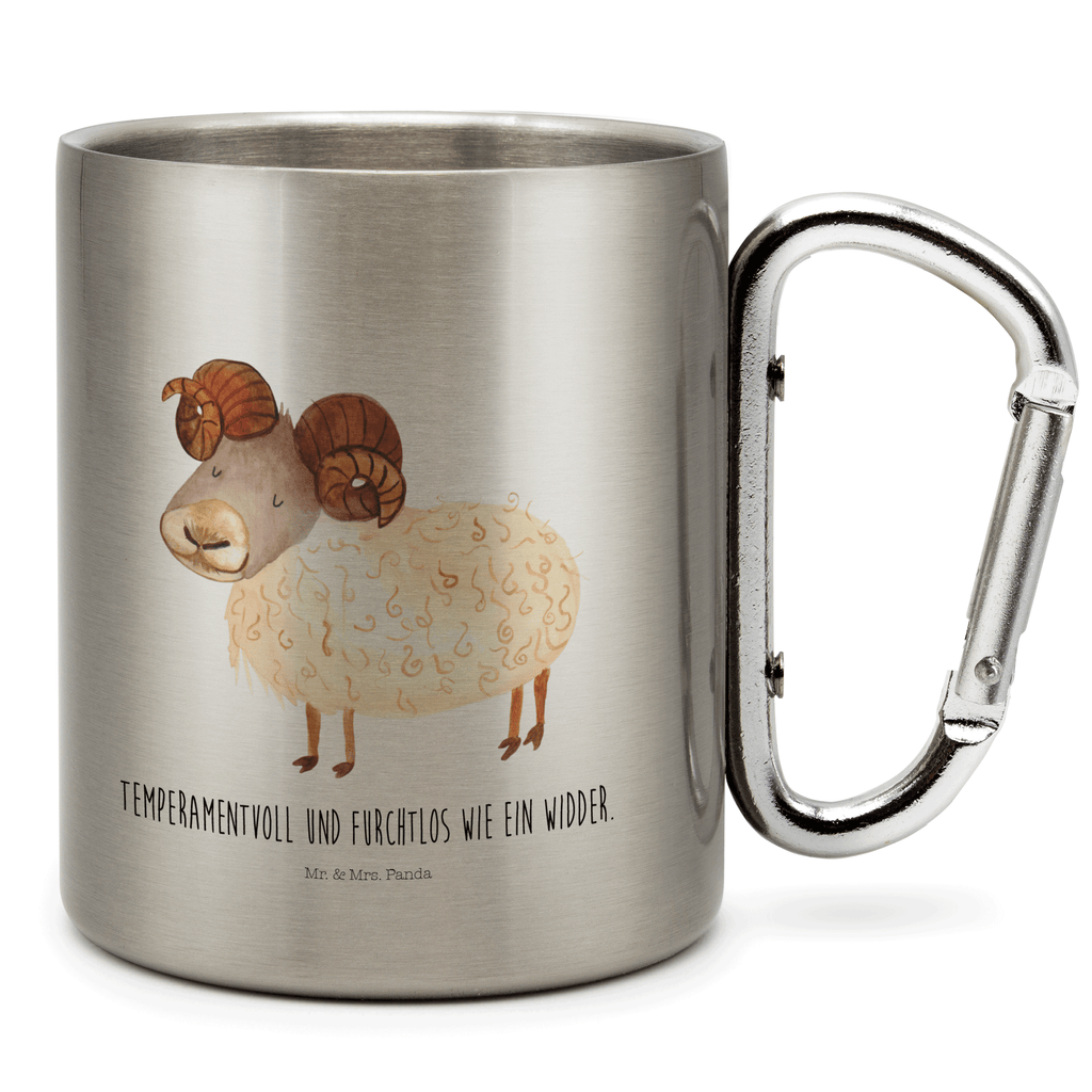 Edelstahlbecher Sternzeichen Widder Edelstahltasse, Karabiner, Edelstahlbecher, Outdoor, Camping, Tasse, Becher, Tierkreiszeichen, Sternzeichen, Horoskop, Astrologie, Aszendent, Widder Geschenk, Widder Sternzeichen, Geschenk März, Geschenk April, Geburtstag März, Geburtstag April, Bock, Schafbock