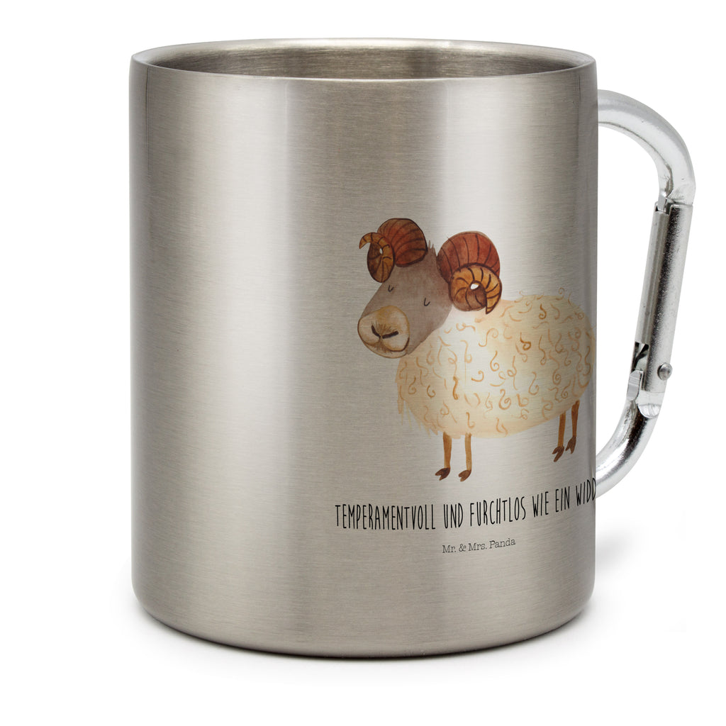 Edelstahlbecher Sternzeichen Widder Edelstahltasse, Karabiner, Edelstahlbecher, Outdoor, Camping, Tasse, Becher, Tierkreiszeichen, Sternzeichen, Horoskop, Astrologie, Aszendent, Widder Geschenk, Widder Sternzeichen, Geschenk März, Geschenk April, Geburtstag März, Geburtstag April, Bock, Schafbock