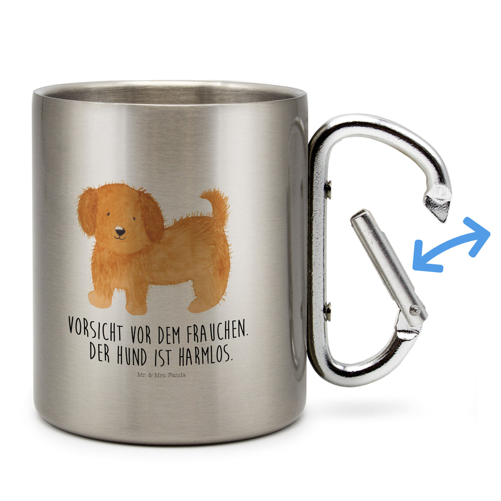 Edelstahlbecher Hund flauschig Edelstahltasse, Karabiner, Edelstahlbecher, Outdoor, Camping, Tasse, Becher, Hund, Hundemotiv, Haustier, Hunderasse, Tierliebhaber, Hundebesitzer, Sprüche, Hunde, Frauchen, Hundemama, Hundeliebe