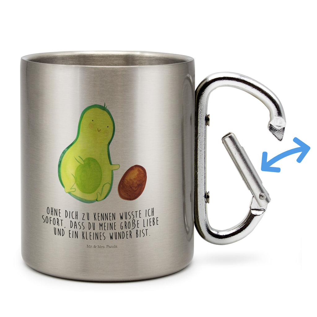 Edelstahlbecher Avocado rollt Kern Edelstahltasse, Karabiner, Edelstahlbecher, Outdoor, Camping, Tasse, Becher, Avocado, Veggie, Vegan, Gesund, Avocados, Schwanger, Geburt, Geburtstag, Säugling, Kind, erstes Kind, zur Geburt, Schwangerschaft, Babyparty, Baby, große Liebe, Liebe, Love
