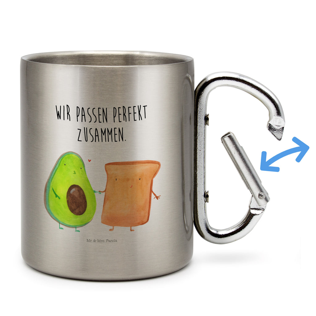Edelstahlbecher Avocado + Toast Edelstahltasse, Karabiner, Edelstahlbecher, Outdoor, Camping, Tasse, Becher, Avocado, Veggie, Vegan, Gesund, Toast, Toastbrot, Liebespaar, Pärchen, Freund, Freundin, Verlobt, Verlobungsparty, Hochzeit, Hochzeitsgeschenk, Jahrestag, Jahrestagsgeschenk