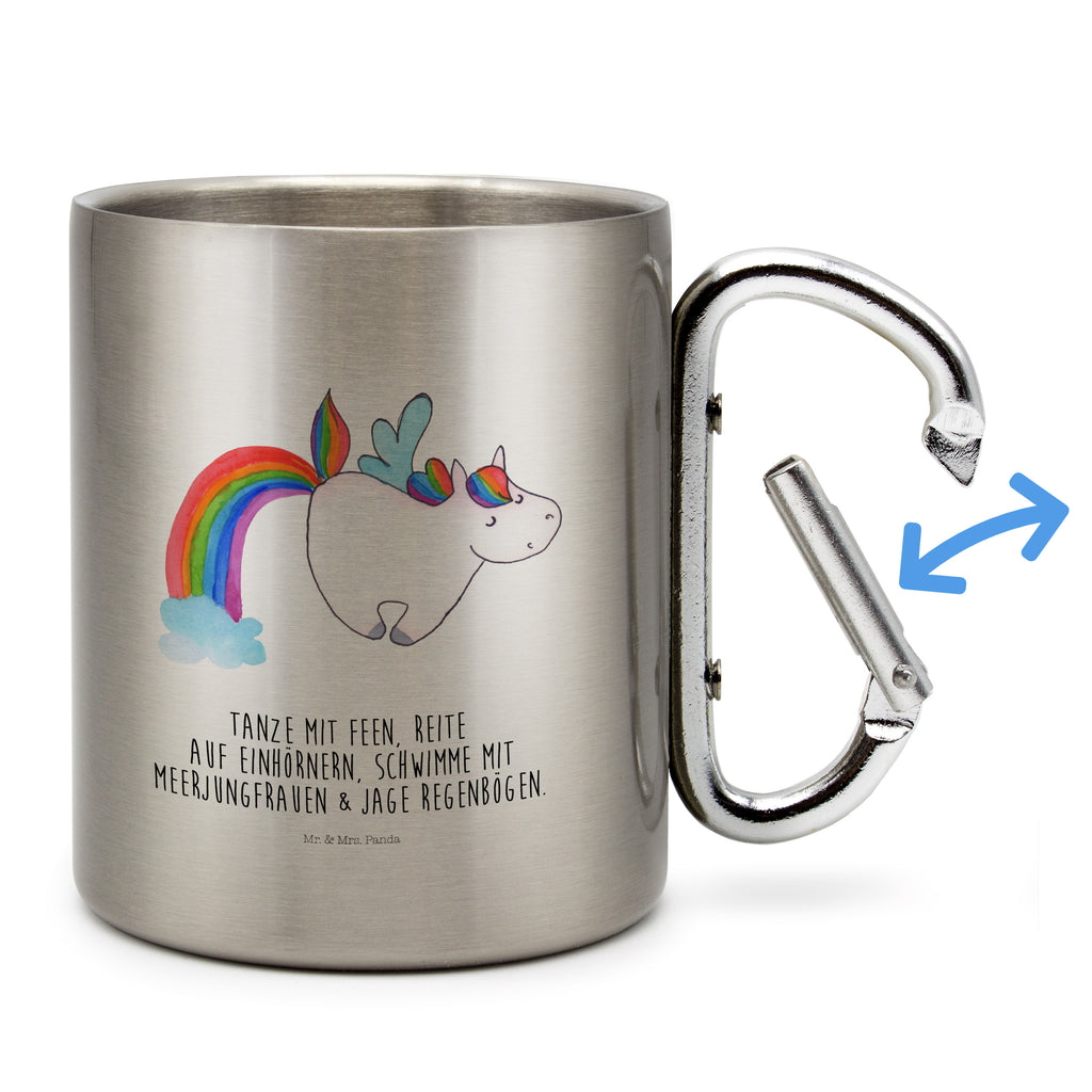 Edelstahlbecher Einhorn Pegasus Edelstahltasse, Karabiner, Edelstahlbecher, Outdoor, Camping, Tasse, Becher, Einhorn, Einhörner, Einhorn Deko, Pegasus, Unicorn, Regenbogen, Spielen, Realität, Glitzer, Erwachsenwerden