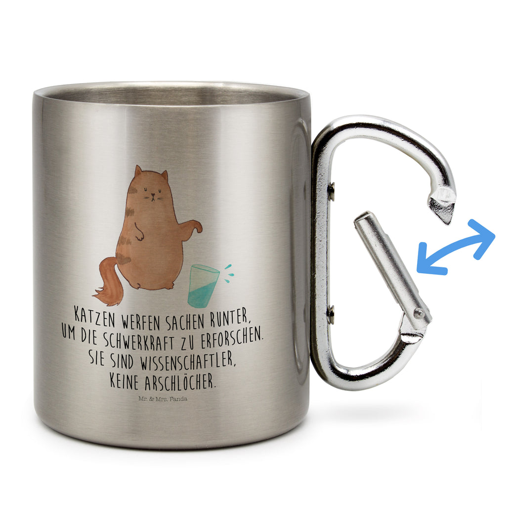 Edelstahlbecher Katze Wasserglas Edelstahltasse, Karabiner, Edelstahlbecher, Outdoor, Camping, Tasse, Becher, Katze, Katzenmotiv, Katzenfan, Katzendeko, Katzenfreund, Katzenliebhaber, Katzenprodukte, Katzenartikel, Katzenaccessoires, Katzensouvenirs, Katzenliebhaberprodukte, Katzenmotive, Katzen, Kater, Mietze, Cat, Cats, Katzenhalter, Katzenbesitzerin, Haustier, Wasser, Glas