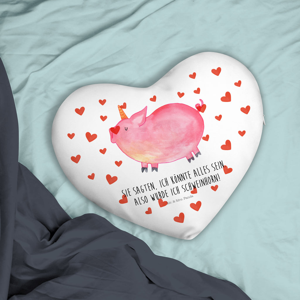 Herzkissen Einhorn Schweinhorn Kissen, Herzkissen, Herzform, Herz, Dekokissen, Einhorn, Einhörner, Einhorn Deko, Pegasus, Unicorn, Party, Spaß, Schwein, Schweinhorn, Bauer, witzig. lustig, Spruch, geschenk, Pig, Piggy, funny, english, englisch