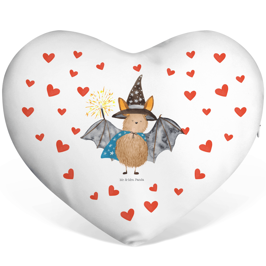 Herzkissen Fledermaus Zauberer Kissen, Herzkissen, Herzform, Herz, Dekokissen, Tiermotive, Gute Laune, lustige Sprüche, Tiere, Fledermaus, Fledermäuse, Zauberer, Magier, Frauen, reinsteigern