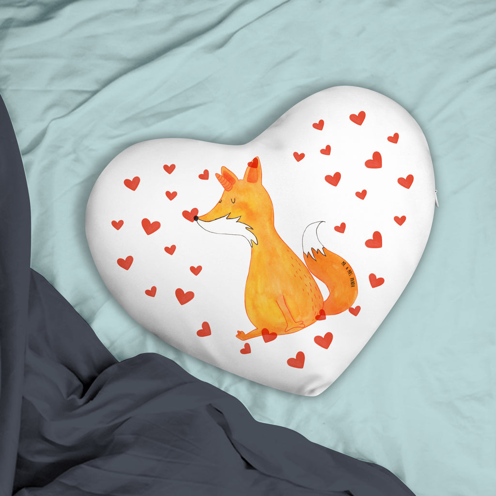 Herzkissen Fuchshörnchen Wunsch Kissen, Herzkissen, Herzform, Herz, Dekokissen, Einhorn, Einhörner, Einhorn Deko, Pegasus, Unicorn, Fuchs, Unicorns, Fuchshörnchen, Fuchshorn, Foxycorn, Füchse