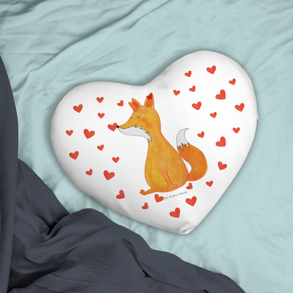 Herzkissen Fuchshörnchen Kissen, Herzkissen, Herzform, Herz, Dekokissen, Einhorn, Einhörner, Einhorn Deko, Pegasus, Unicorn, Fuchs, Unicorns, Fuchshörnchen, Fuchshorn, Foxycorn, Füchse