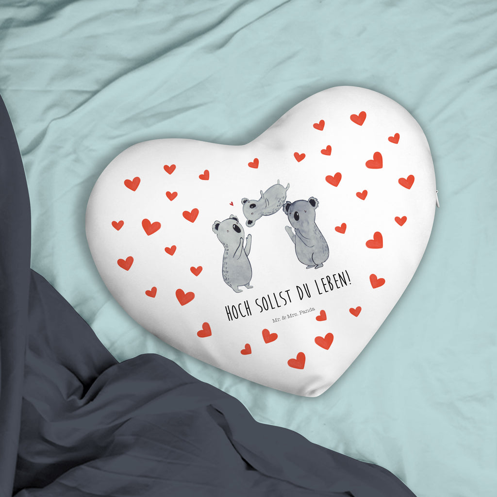 Herzkissen Koala Feiern Sich Kissen, Herzkissen, Herzform, Herz, Dekokissen, Geburtstag, Geburtstagsgeschenk, Geschenk, Koala, Familie, Kind, Eltern, Liebe