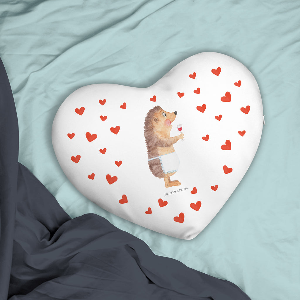 Herzkissen Igel mit Wein Kissen, Herzkissen, Herzform, Herz, Dekokissen, Tiermotive, Gute Laune, lustige Sprüche, Tiere, Wein Spruch, Igel, Geschenk Weintrinker, Geschenk Weinliebhaber, Wein Deko, Weinglas, Rotwein, Weißwein, Wein trinken