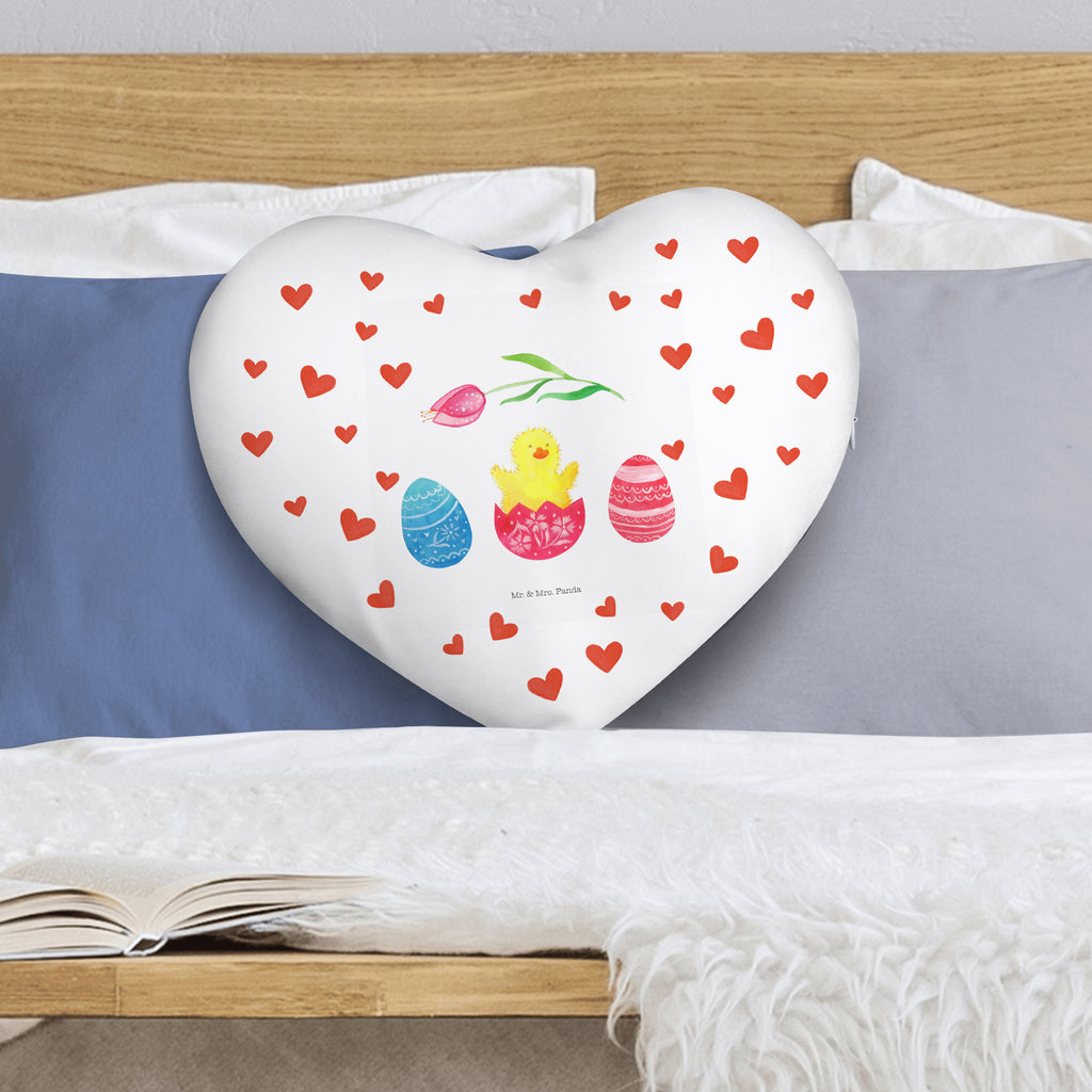 Herzkissen Küken geschlüpft Kissen, Herzkissen, Herzform, Herz, Dekokissen, Ostern, Osterhase, Ostergeschenke, Osternest, Osterdeko, Geschenk zu Ostern, Küken, Osterei, Ostereier, Ei, Frühlingsgefühle, Freude, Grüße, liebe Grüße, Frohe Ostern, Ostergrüße