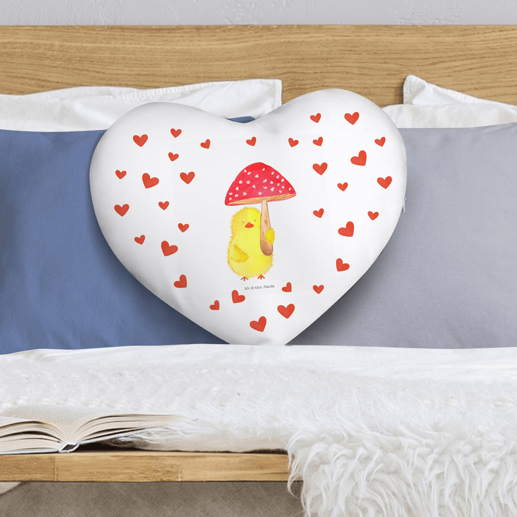 Herzkissen Küken Fliegenpilz Kissen, Herzkissen, Herzform, Herz, Dekokissen, Ostern, Osterhase, Ostergeschenke, Osternest, Osterdeko, Geschenk zu Ostern, Küken, Fliegenpilz, Glückspilz, Frohe Ostern, Ostergrüße