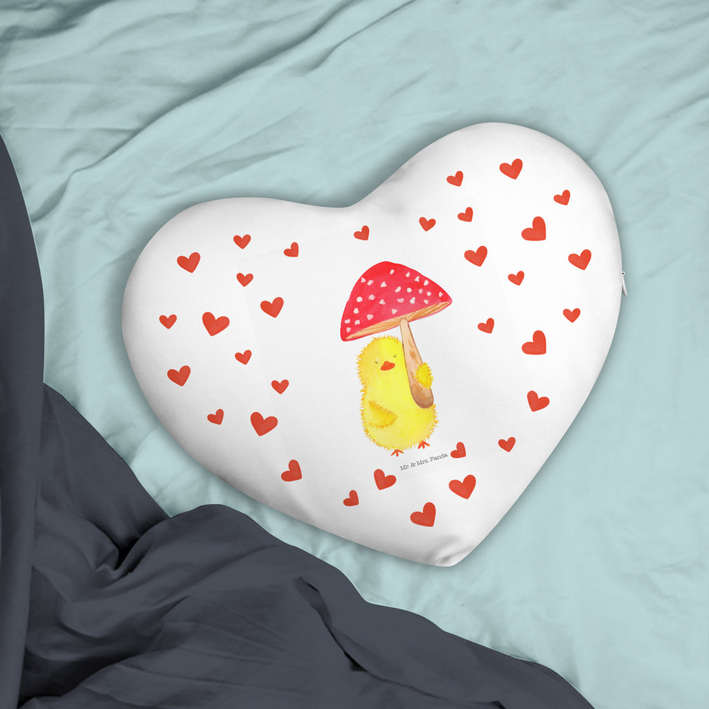 Herzkissen Küken Fliegenpilz Kissen, Herzkissen, Herzform, Herz, Dekokissen, Ostern, Osterhase, Ostergeschenke, Osternest, Osterdeko, Geschenk zu Ostern, Küken, Fliegenpilz, Glückspilz, Frohe Ostern, Ostergrüße