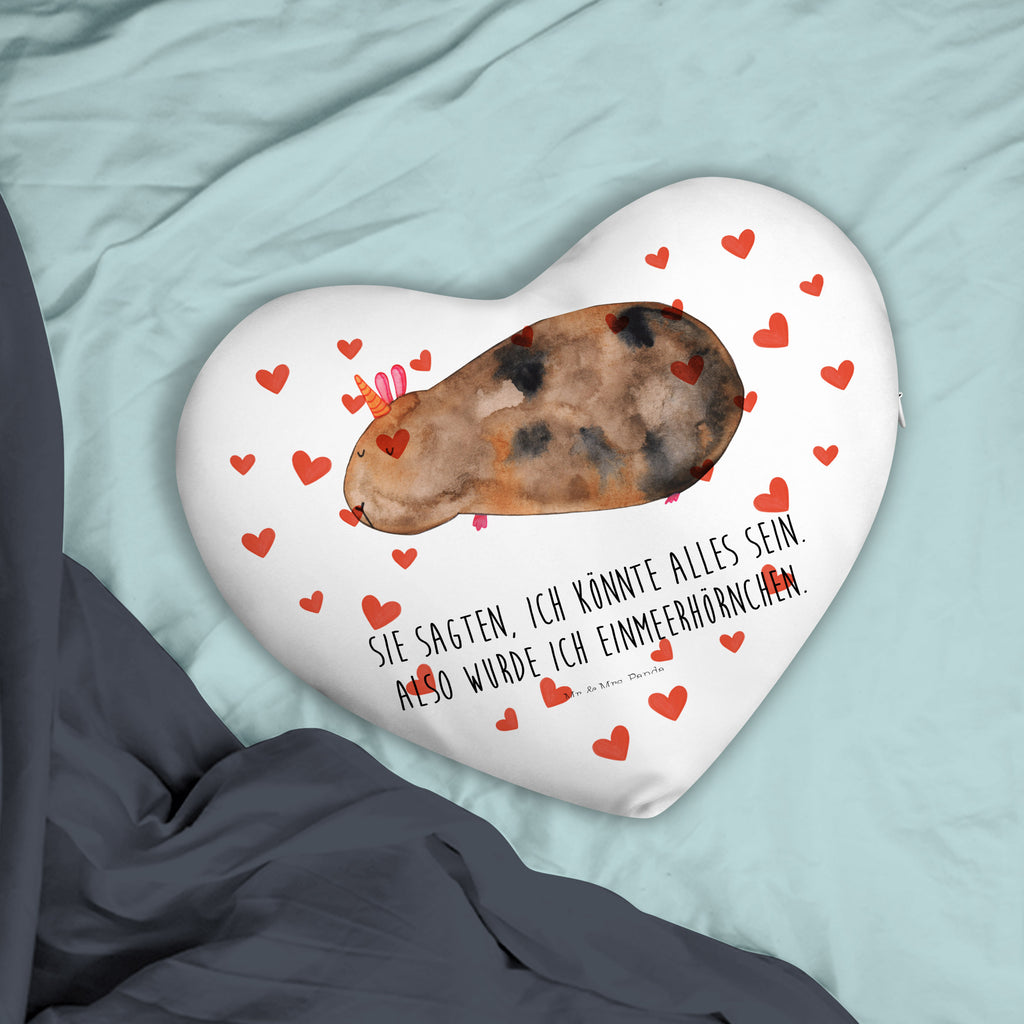 Herzkissen Meerhörnchen Kissen, Herzkissen, Herzform, Herz, Dekokissen, Einhorn, Einhörner, Einhorn Deko, Pegasus, Unicorn, Meerhörnchen, Meericorn, Meerschwein, Meerschweinchen