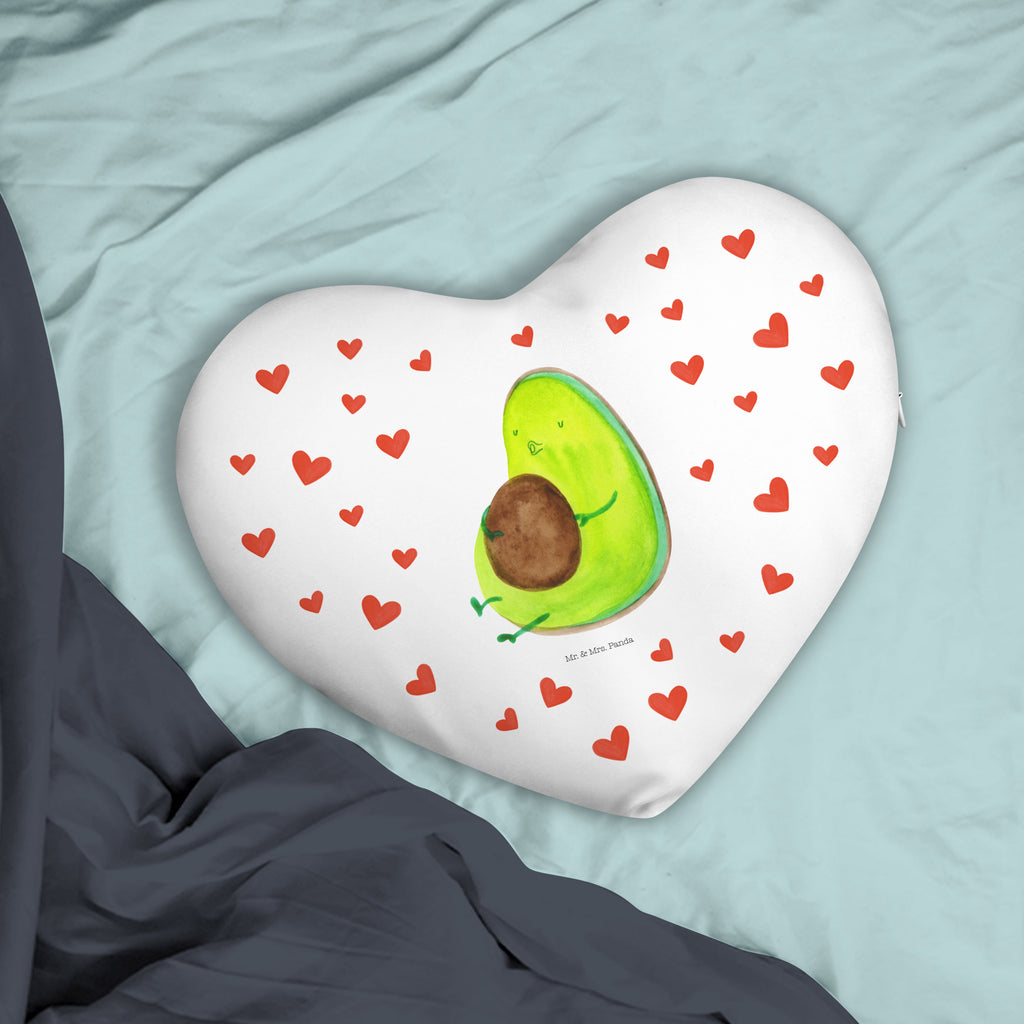 Herzkissen Avocado pfeift Kissen, Herzkissen, Herzform, Herz, Dekokissen, Avocado, Veggie, Vegan, Gesund, Diät, Abnehmen, Ernährung, dick sein, Pummelfee