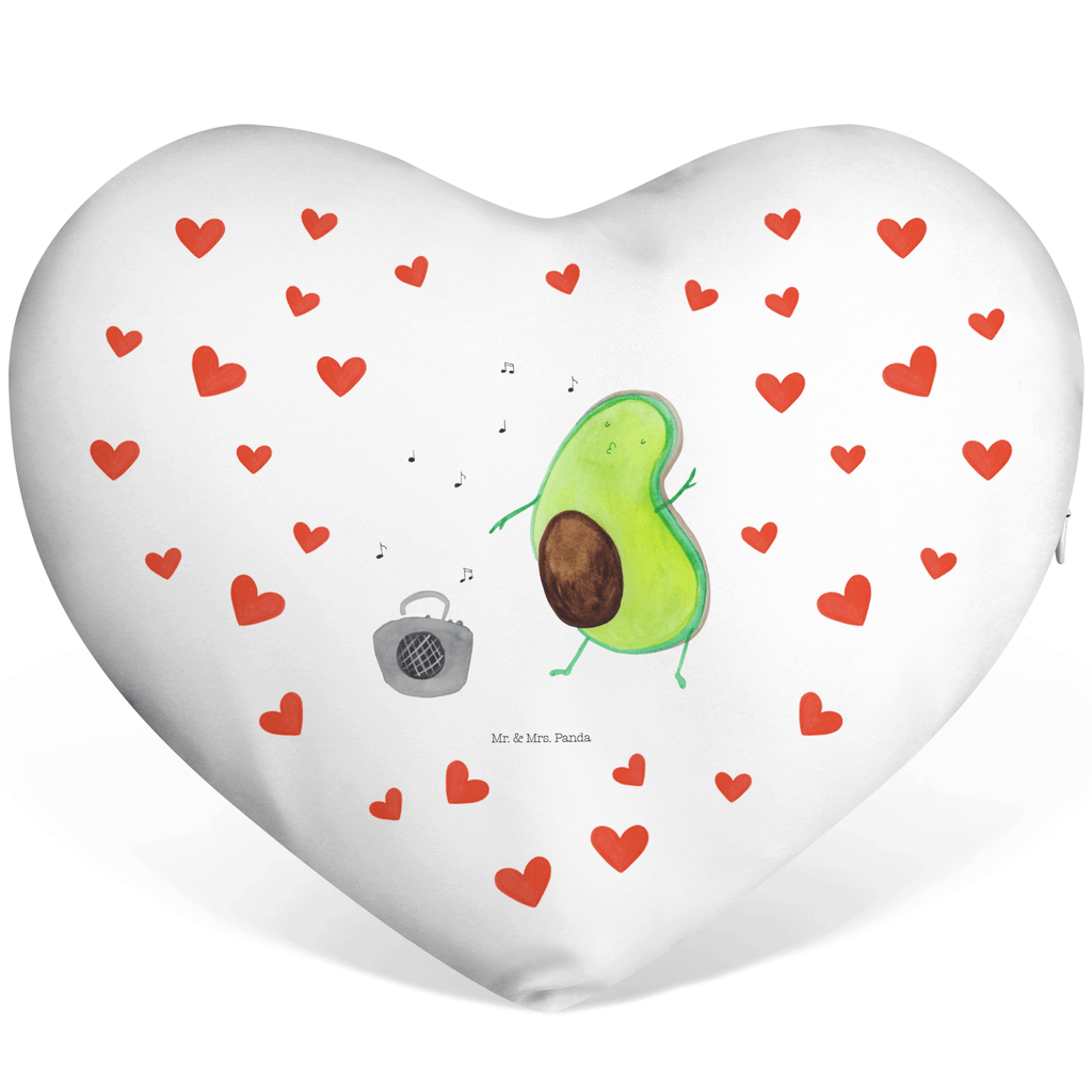 Herzkissen Avocado tanzt Kissen, Herzkissen, Herzform, Herz, Dekokissen, Avocado, Veggie, Vegan, Gesund