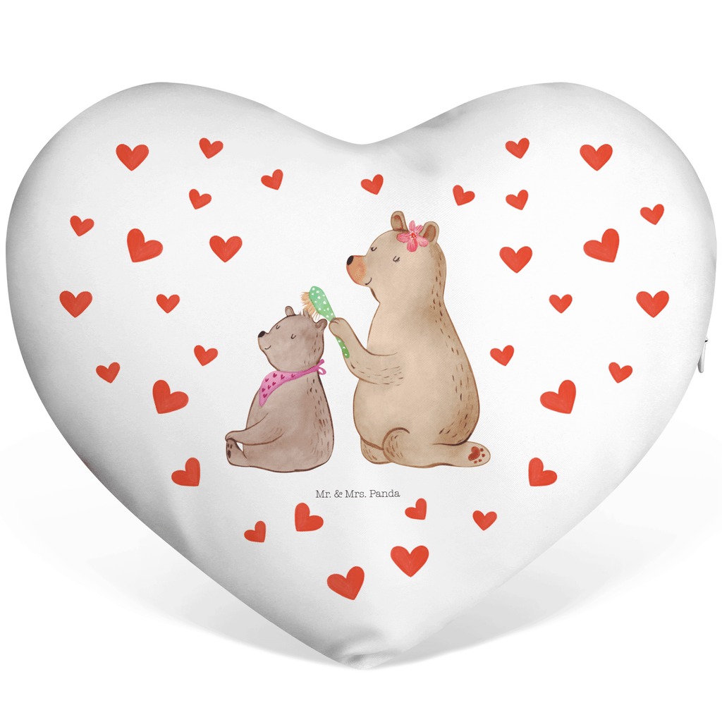 Herzkissen Bär mit Kind Kissen, Herzkissen, Herzform, Herz, Dekokissen, Familie, Vatertag, Muttertag, Bruder, Schwester, Mama, Papa, Oma, Opa, Geschenk, Mutti, Mutter