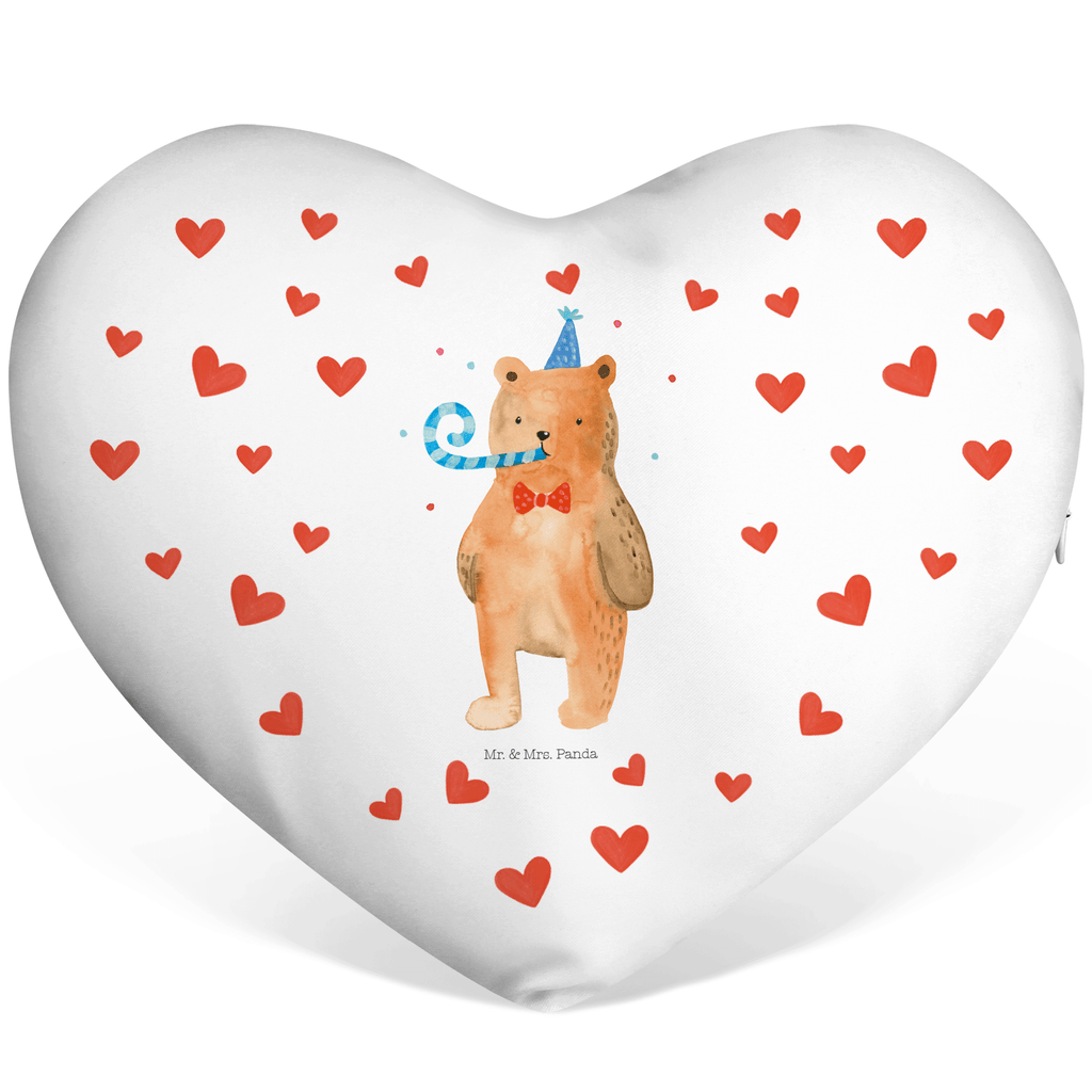 Herzkissen Birthday Bär Kissen, Herzkissen, Herzform, Herz, Dekokissen, Bär, Teddy, Teddybär, Happy Birthday, Alles Gute, Glückwunsch, Geburtstag