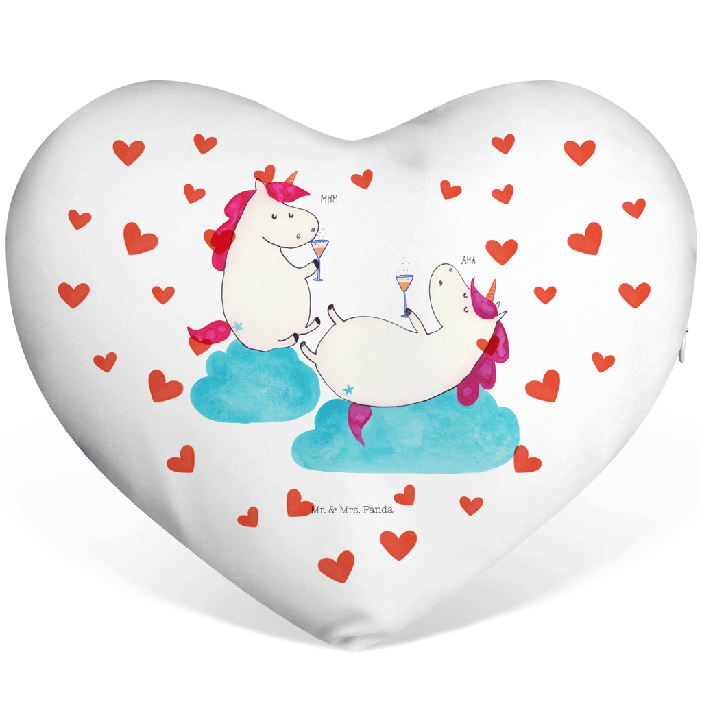 Herzkissen Einhörner Sekt Kissen, Herzkissen, Herzform, Herz, Dekokissen, Einhorn, Einhörner, Einhorn Deko, Pegasus, Unicorn, Freundinnen, Freundin, BFF, Sekt, Mädelsabend, Spaß, Party, Korken, Anstoßen, Beste