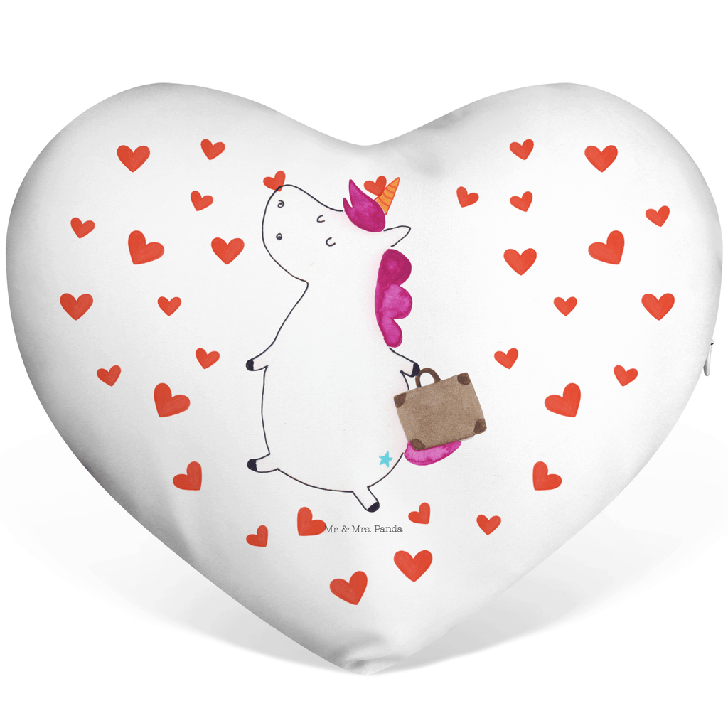 Herzkissen Einhorn Koffer Kissen, Herzkissen, Herzform, Herz, Dekokissen, Einhorn, Einhörner, Einhorn Deko, Pegasus, Unicorn, unicorn, Koffer, Verreisen, Reise, Gepäck, Abenteuer, Erwachsen, Kind, albern, Spaß, lustig, witzig