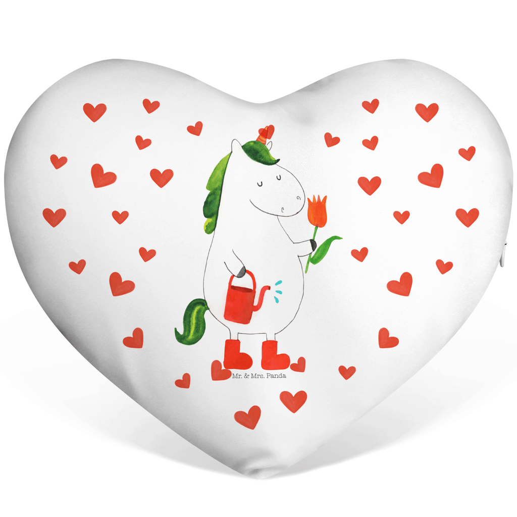 Herzkissen Einhorn Gärtner Kissen, Herzkissen, Herzform, Herz, Dekokissen, Einhorn, Einhörner, Einhorn Deko, Pegasus, Unicorn, Luftballon, Gießkanne, Giesskanne, Lebenslust, Freude, Blume, Freundin, Garten, Stiefel